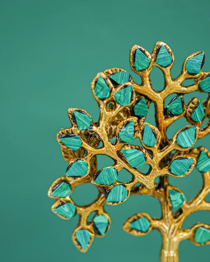 Brass Kalpavriksha Tree with Tile Work - WL4546