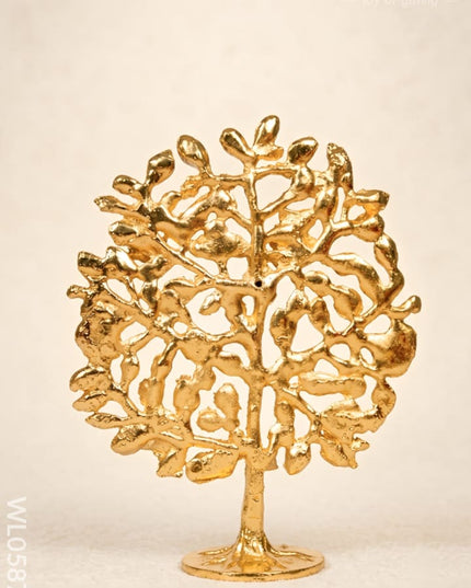 Brass Kalpavriksha with T-Light Holder - WL0587-2 - Brass Decor