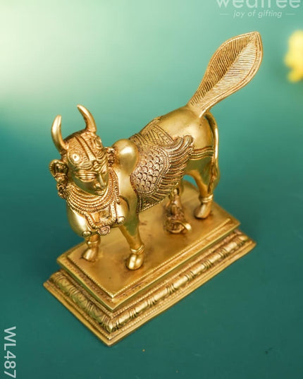 Brass Kamadhenu Idol - 9 inch - WL4873 Brass Figurines