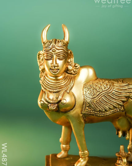 Brass Kamadhenu Idol - 9 inch - WL4873 Brass Figurines