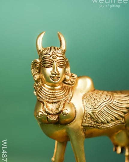 Brass Kamadhenu Idol - 9 inch - WL4873 Brass Figurines