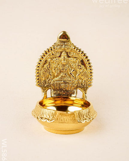 Brass Kamakshi Diya - 5 inch - WL5863 - Brass Diya
