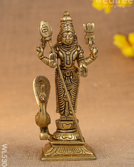 Brass Karthikeyan Idol - 6 inch - WL5308 - Brass Figurines