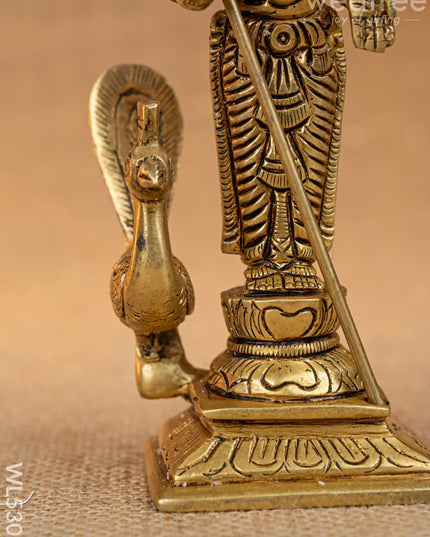 Brass Karthikeyan Idol - 6 inch - WL5308 - Brass Figurines