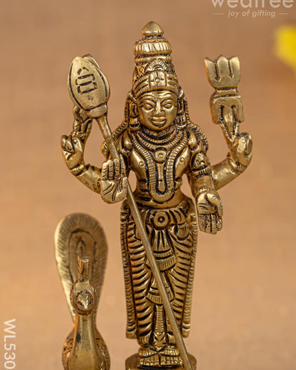 Brass Karthikeyan Idol - 6 inch - WL5308 - Brass Figurines
