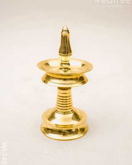 Brass Kerala Diya - 4 inch - WL5963 - Brass Diya