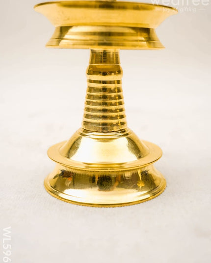 Brass Kerala Diya - 4 inch - WL5963 - Brass Diya