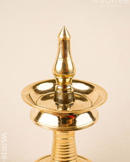 Brass Kerala Diya - Set of 2 - WL0018 - 6 inch - Brass Diya