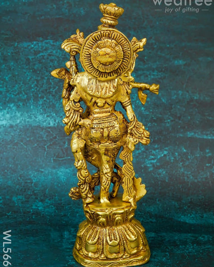 Brass Krishna Idol - 12 inch - WL5660 - Brass Figurines