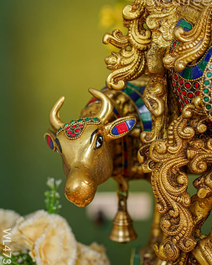 Brass Krishna Idol - 26 Inch Wl4736 Figurines