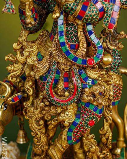 Brass Krishna Idol - 26 Inch Wl4736 Figurines