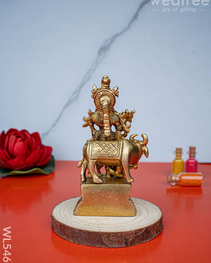 Brass Krishna Idol - 4 inch - WL5460 - Brass Figurines