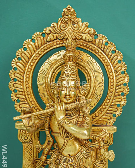 Brass Radha Krishna Idol - Wl4499 Figurines