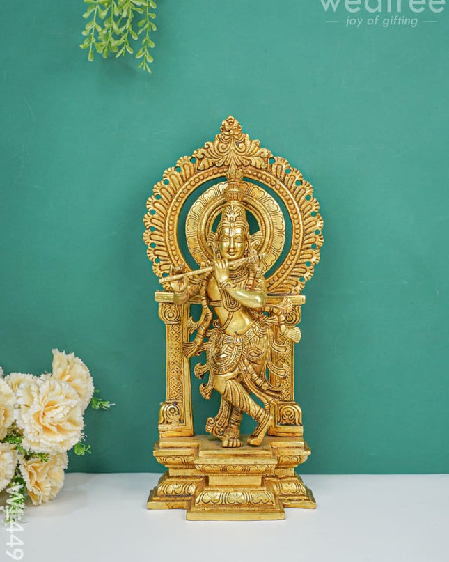 Brass Radha Krishna Idol - Wl4499 Figurines