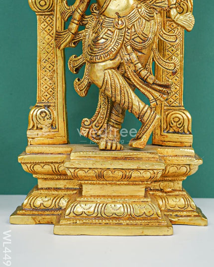 Brass Radha Krishna Idol - Wl4499 Figurines