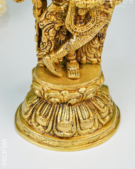 Brass Krishna Radha Figurines - Set Of 2 Wl4386