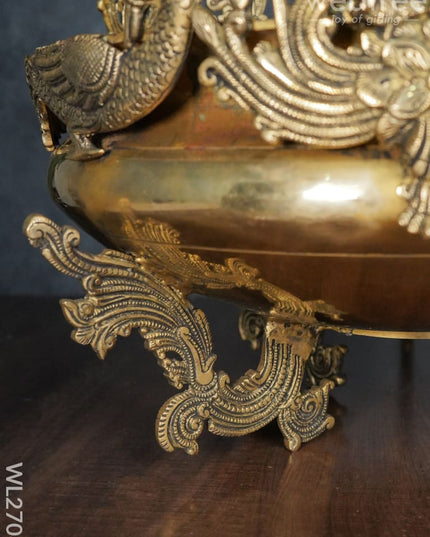 Brass Antique Krishna Urli - Wl2708