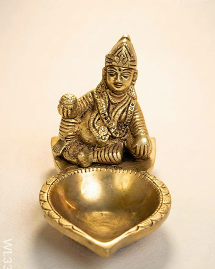 Brass Kubera Diya - WL3366 - Brass Diya