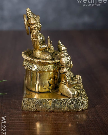 Brass Kubera Lakshmi Idol - Wl2272 Figurines