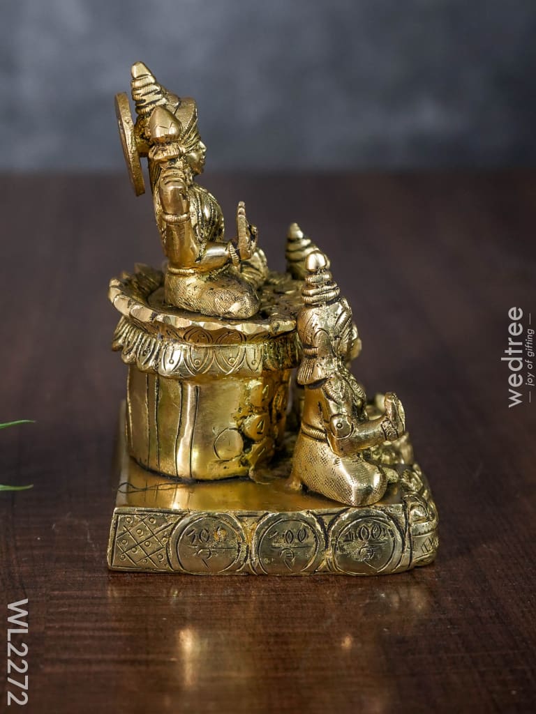 Brass Kubera Lakshmi Idol - Wl2272 Figurines