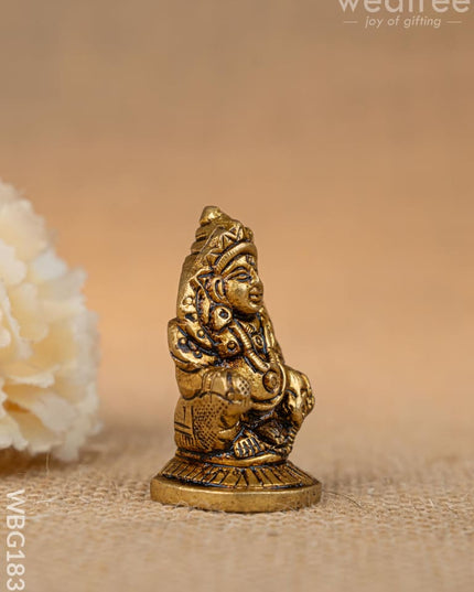 Brass Kuberan Idol - 2 inch - WBG1836 - Brass Figurines - RG