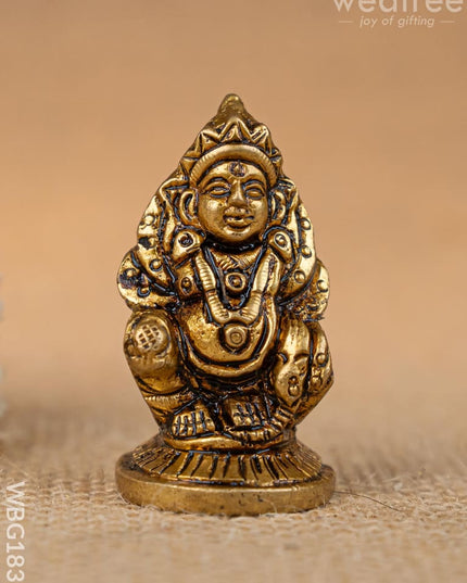 Brass Kuberan Idol - 2 inch - WBG1836 - Brass Figurines - RG