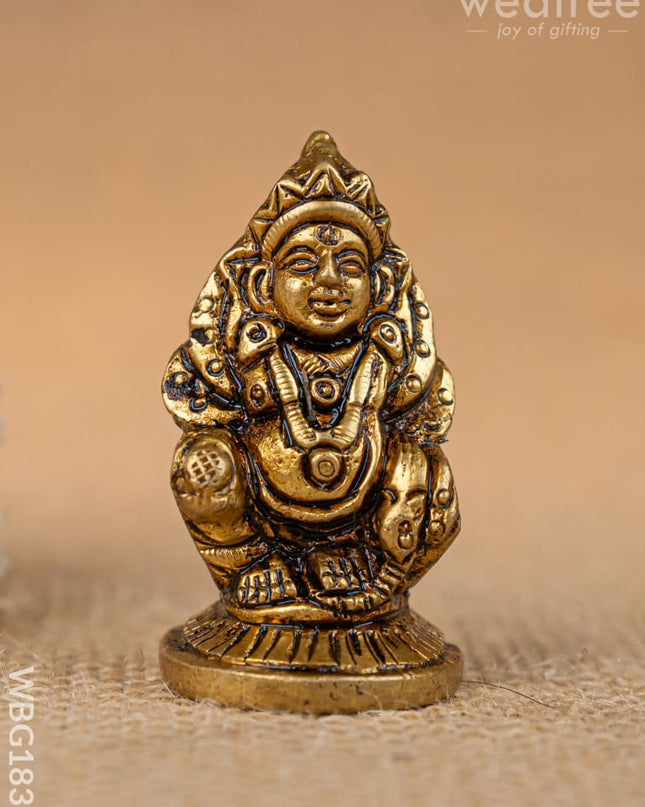 Brass Kuberan Idol - 2 inch - WBG1836 - Brass Figurines - RG