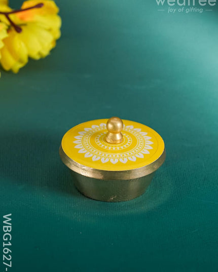 Brass Kumkum Dibbi - WBG1627-2 Brass Kumkum Holder - RG