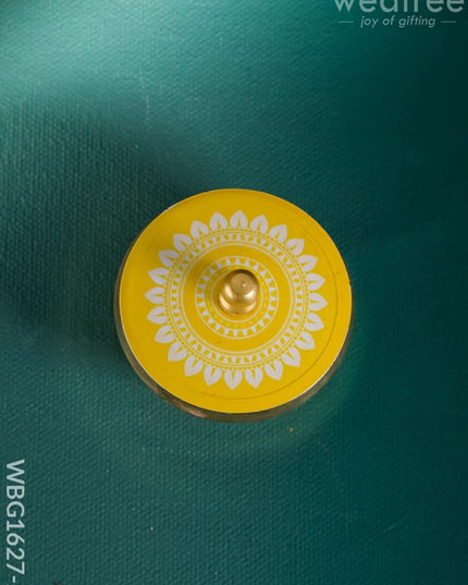 Brass Kumkum Dibbi - WBG1627-2 Brass Kumkum Holder - RG