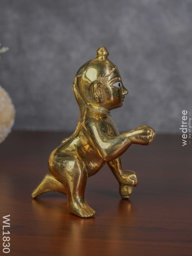 Brass Laddu Gopal 5.5Inch - Wl1830 Figurines