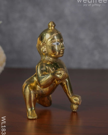 Brass Laddu Gopal 5.5Inch - Wl1830 Figurines
