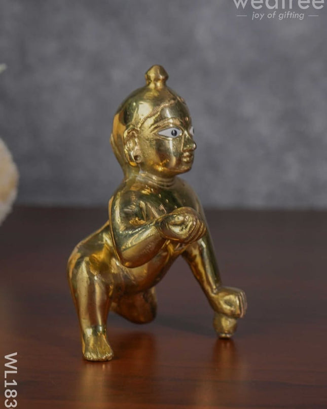 Brass Laddu Gopal 5.5Inch - Wl1830 Figurines