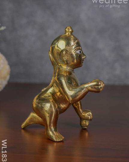 Brass Laddu Gopal 5.5Inch - Wl1830 Figurines