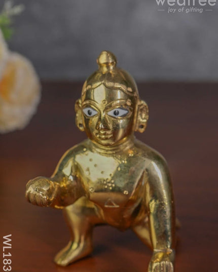 Brass Laddu Gopal 5.5Inch - Wl1830 Figurines