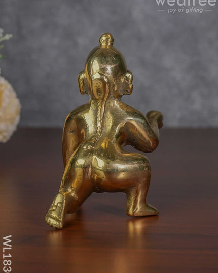 Brass Laddu Gopal 5.5Inch - Wl1830 Figurines