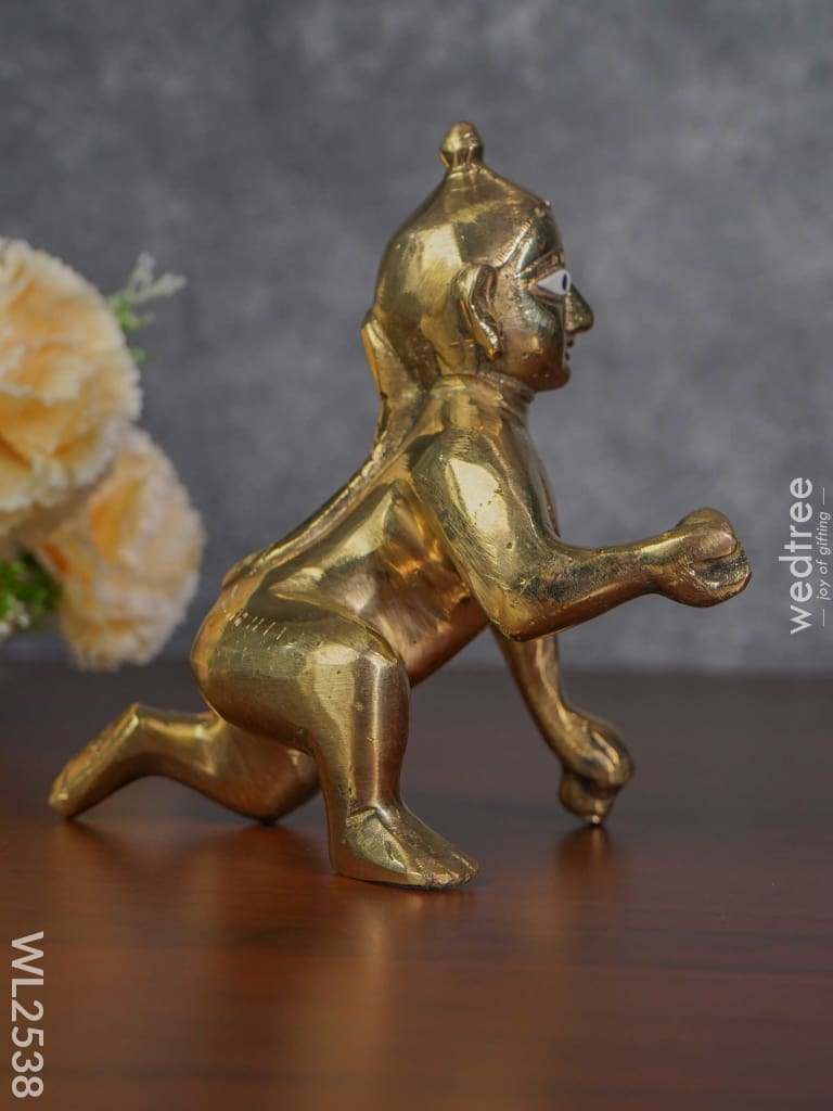 Brass Laddu Gopal 6.5 Inch - Wl2538 Figurines