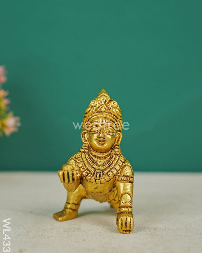 Brass Laddu Gopal Figurines - 3.5 Inch Wl4332