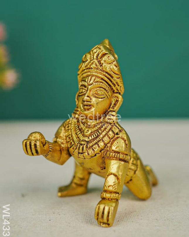 Brass Laddu Gopal Figurines - 3.5 Inch Wl4332