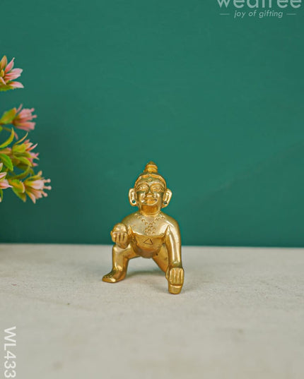 Brass Laddu Gopal Figurines - 3 Inch Wl4331