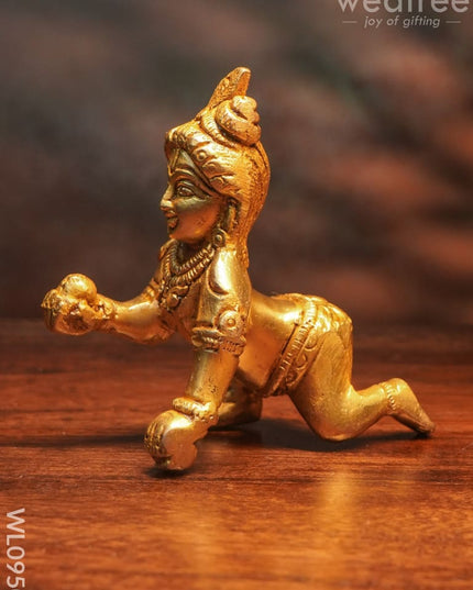 Brass Laddu Gopal Medium Size - Wl0950 Figurines