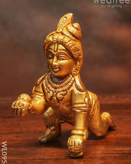 Brass Laddu Gopal Medium Size - Wl0950 Figurines