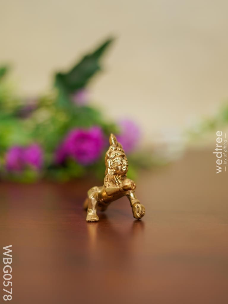 Brass Laddu Gopal Mini Size - Wbg0578 Divine Figurines