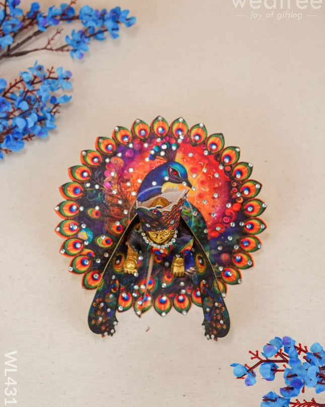 Bass Laddu Gopal With Peacock Mukut & Poshak - Wl4316 Brass Figurines