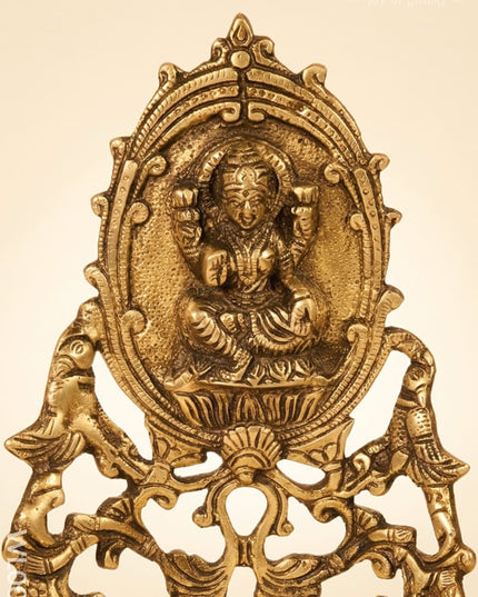 Brass Lakshmi Diya (Brown antique finish) - WL0085 - Brass Diya