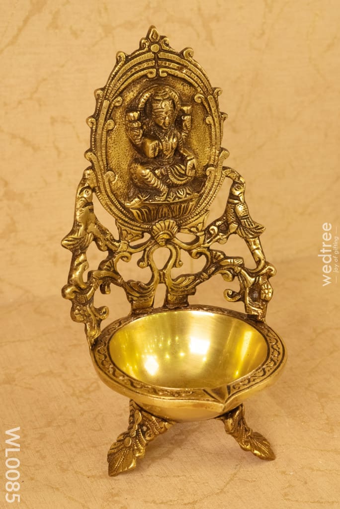 Lakshmi Diya (Brown Antique Finish) - Wl0085 Brass