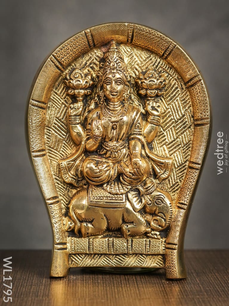 Brass Lakshmi Ganesh Plates - Set Of 2 (Black Antique Finish) Wl1795 Figurines