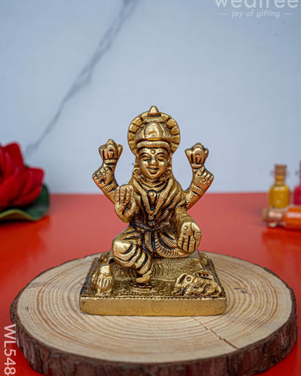Brass Lakshmi Ganesha Idol - 3 inch - WL5484 - Brass Figurines