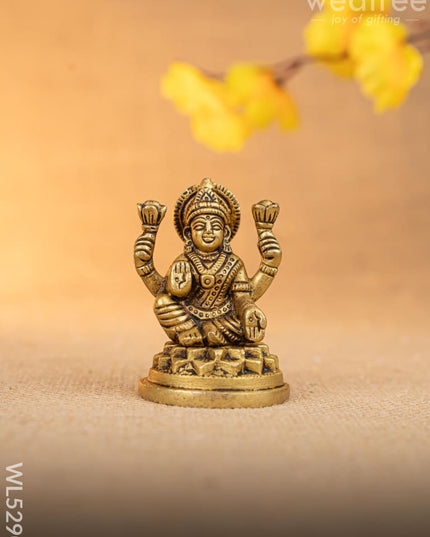 Brass Lakshmi Ganesha Idol - Set of 2 - 3 inch - WL5290 - Brass Figurines