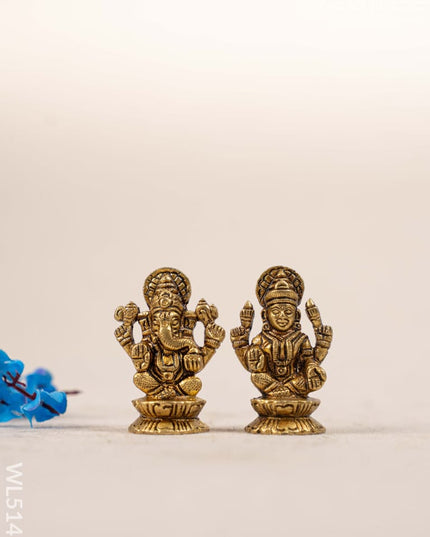 Brass Lakshmi Ganesha Idol - WL5146 Brass Figurines