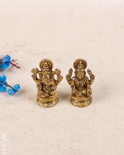 Brass Lakshmi Ganesha Idol - WL5146 Brass Figurines